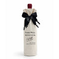 A luxury gift bag, made from calico cotton tied with a black satin bow. The bag reads: "Pairs Well with Your 50th — 1976 Vintage — Aged to Perfection." Made in SA.